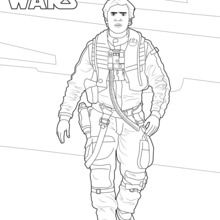 Poe Dameron - Star Wars coloring page