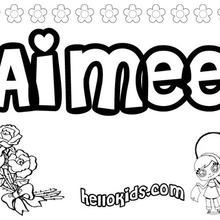 Aimee coloring page