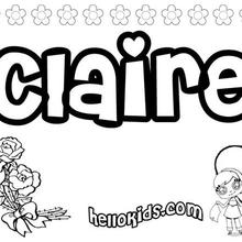 Claire coloring page