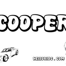 Cooper coloring page