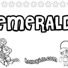 Emerald coloring page