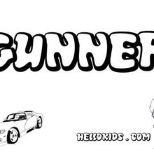 Gunner coloring page