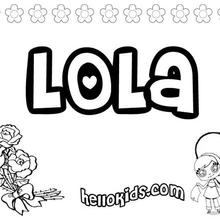 Lola coloring page