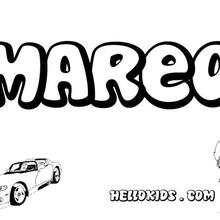 Mareo coloring page
