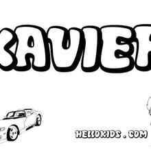Xavier coloring page