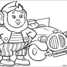 Big-Ears Driving coloring page