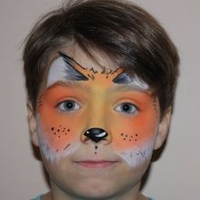 Fox face painting for children