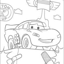 Lightning Mc Queen the winner coloring page