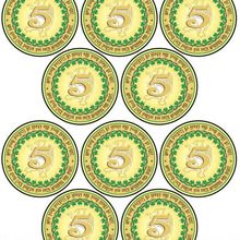 St. Patrick's 5 Coin paper toy