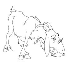 Scrubby the goat from Robinson Crusoe coloring page