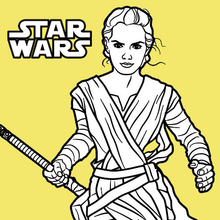 Rey - The Force Awakens coloring page