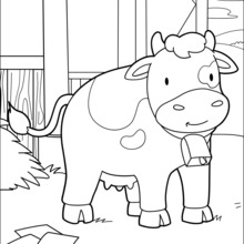 Cow At The Barn coloring page