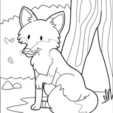 Cute Fox Smiling coloring page