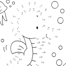 Seahorse dot to dot game printable connect the dots game