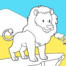 King Lion coloring page