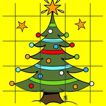 Glitter Christmas tree puzzle