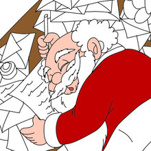 Santa Claus sleeping coloring page