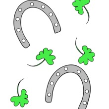 Lucky horseshoe coloring page