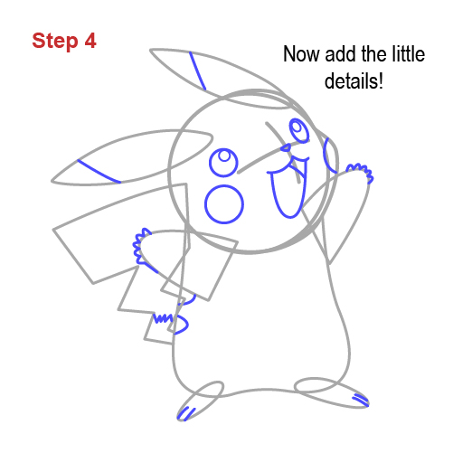 How to draw pikachu from pokemon - Hellokids.com