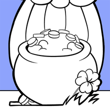 Pot d'or coloring page