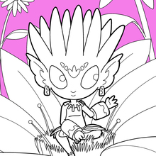 Flower Elf coloring page