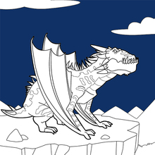 Night Dragon coloring page
