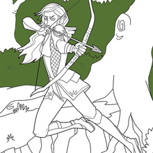 Archer Elf coloring page