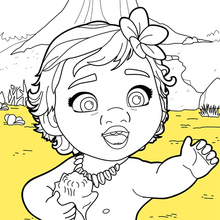 Baby Moana coloring page