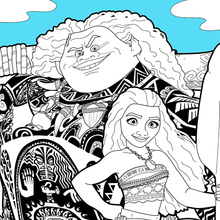 Disney, MOANA coloring pages
