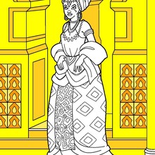 African Princess coloring page