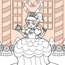 Candy Princess coloring page