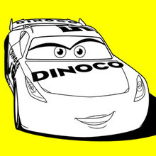 Cars 3 Cruz Ramirez Dinoco coloring page