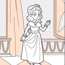 Child Princess coloring page