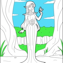 Elf Princess coloring page