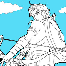 Link: Breath of The Wild coloring page