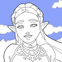 Zelda: Breath of the Wild coloring page