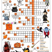 Halloween Crossword School Lesson