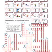 Sports Crossword School Lesson