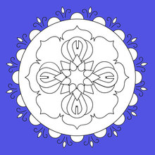 Mandala of Flowers worksheet