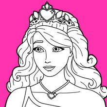 Desenho barbie princesa para colorir!