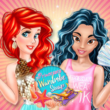 Jasmine and Ariel Wardrobe Swap online game