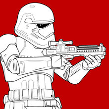 Stormtrooper of the First Order coloring page