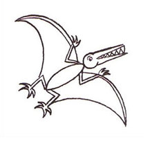 How to draw a Pterodactyl drawing lesson