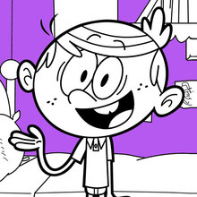 Lincoln Loud the only boy of Loud House coloring page