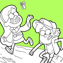 Mysteries of Gravity Falls coloring page