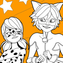 cat noir coloring pages