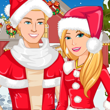 Jogos Barbie Christmas Dress Up, Junto boneca barbie a esco…