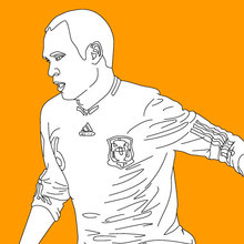 Andres Iniesta coloring page