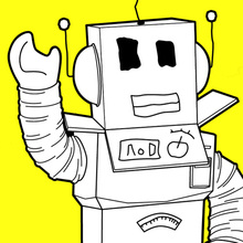 A robot of Roblox coloring page