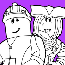 Friends in Roblox coloring page